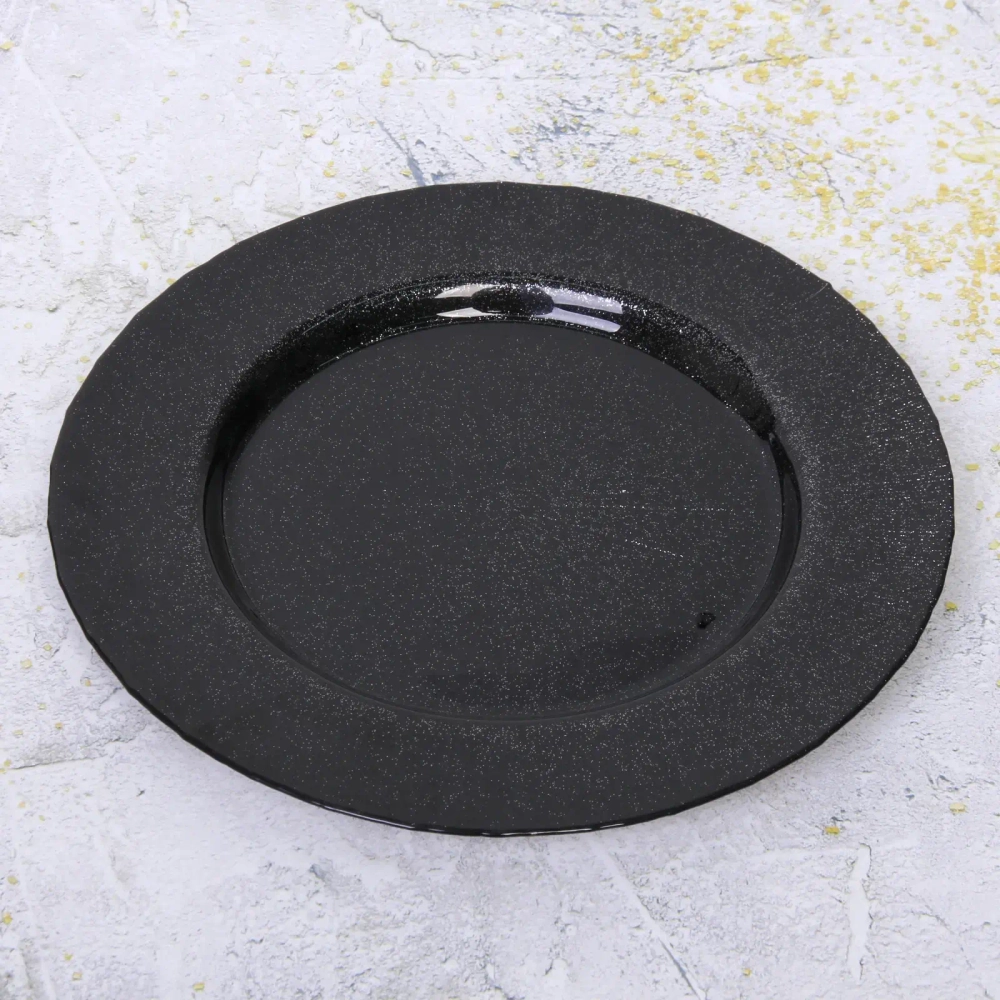 Тарелка 32см «Блэк рояль» черная