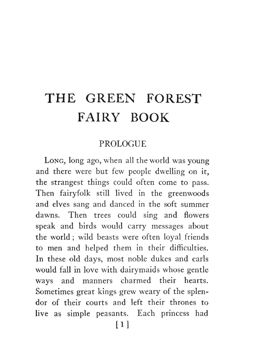 The green forest fairy book; | Loretta Ellen Brady
