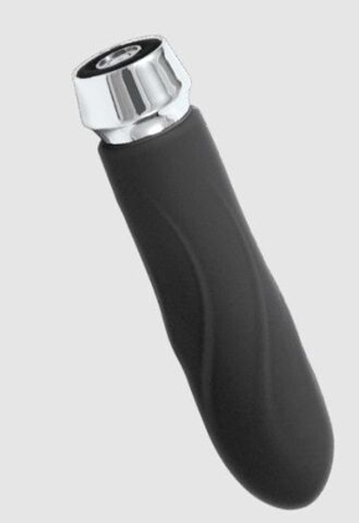 Черная вибропуля DORR Diamond - 10 см. (Цвет: черный)