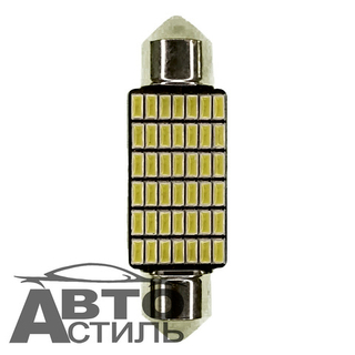 Светодиод 12V T11x41 49SMD 3014 WHITE CANBUS RoHS (салон) черная плата 11010