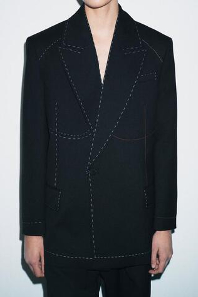 Блейзер с контрастной строчкой ZW COLLECTION LIMITED EDITION - ZARA