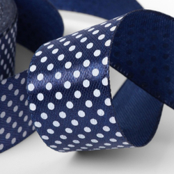Атласная лента в горошек 25 мм