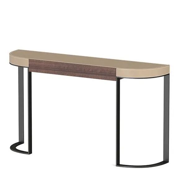 Консоль 4606, 150х84 см, дерево, металл, экокожа