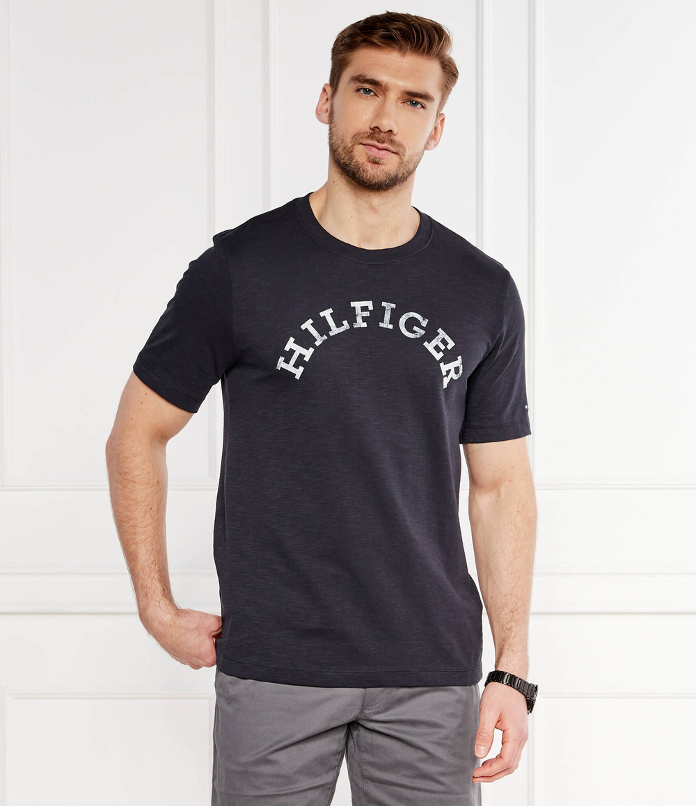 Футболка HILFIGER ARCHED TEE Tommy Hilfiger - темно-синий(MW0MW34432)