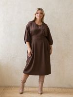 Платье 1360 черно-коричневый Novita (Акция)