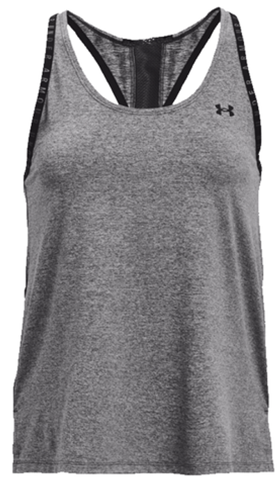 Женский топ теннисный Under Armour Knockout Mesh Back Tank W - dark grey