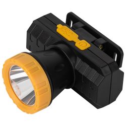 Фонарь налобный светодиодный ЭРА GA-802 аккумуляторный мощный яркий 2 режима желто-черный | Налобные фонари