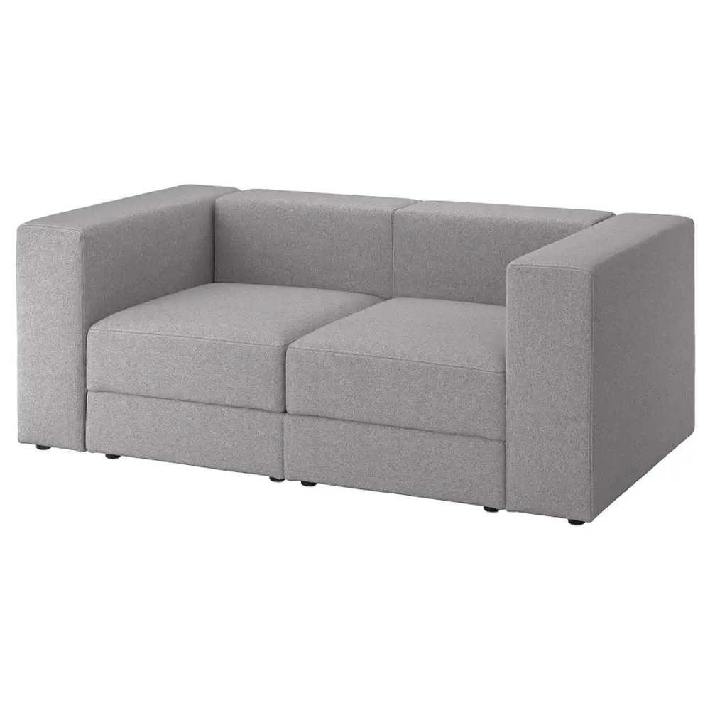 2-местный диван - IKEA JÄTTEBO/JATTEBO, 71x95x190см, серый/светло-серый, ЙЕТТЕБО ИКЕА