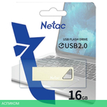 USB Flash-накопитель Netac Pen Drive 16 GB USB 2.0 серебристый (NT03U326N-016G-20PN)