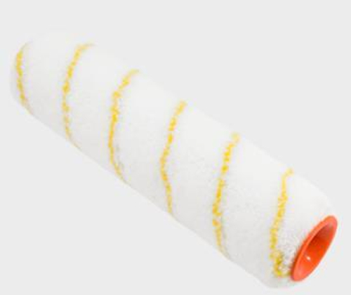 Ролик Полиамид Белый с желтой пол.  240мм, d42мм, d6мм,  ворс 12мм/Termofusion/313-3240