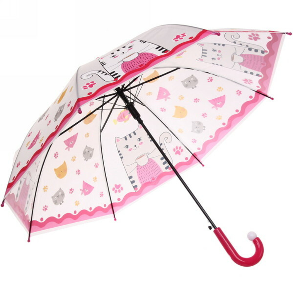 Зонт детский полуавтомат «Ultramarine- Веселые зверята», 8 спиц, d-86, в сложе. виде 65см