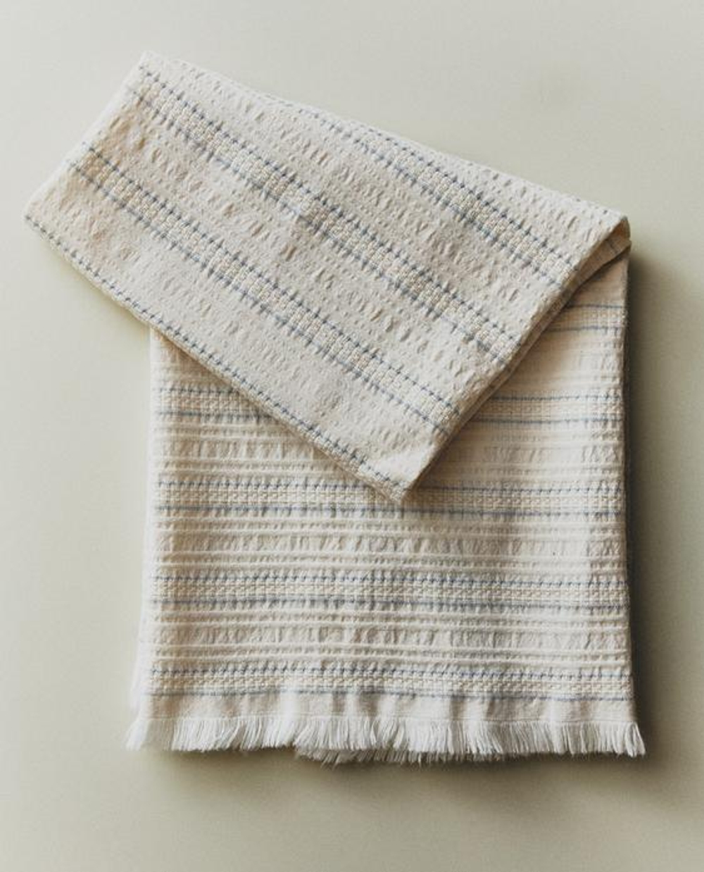ZARA HOME КУХОННОЕ ПОЛОТЕНЦЕ ВАФЕЛЬНОЕ, СИНИЙ