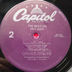 Винтажная виниловая пластинка LP The Beatles Hey Jude (USA 1978) I Should Have Known Better
