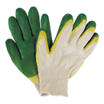 Перчатки хлопчатобумажные износостойкие, ДВОЙНОЙ латексный облив, 13 класс, КОМПЛЕКТ 5 ПАР, LAIMA ЛЮКС