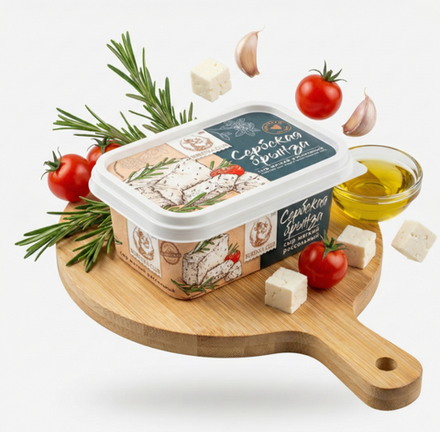 Сыр Burenka Club Сербская брынза рассольный 45% 260г, Сербия