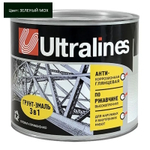 Эмаль-грунт по ржавчине 3в1  зеленый мох  0,8кг РАДУГА  Ultra Lines