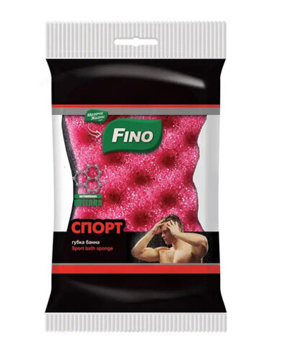 Губка банная массажная Fino Спорт Чемпион (1 шт)
