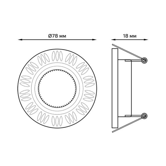 Встраиваемый светильник Gauss Aluminium AL017