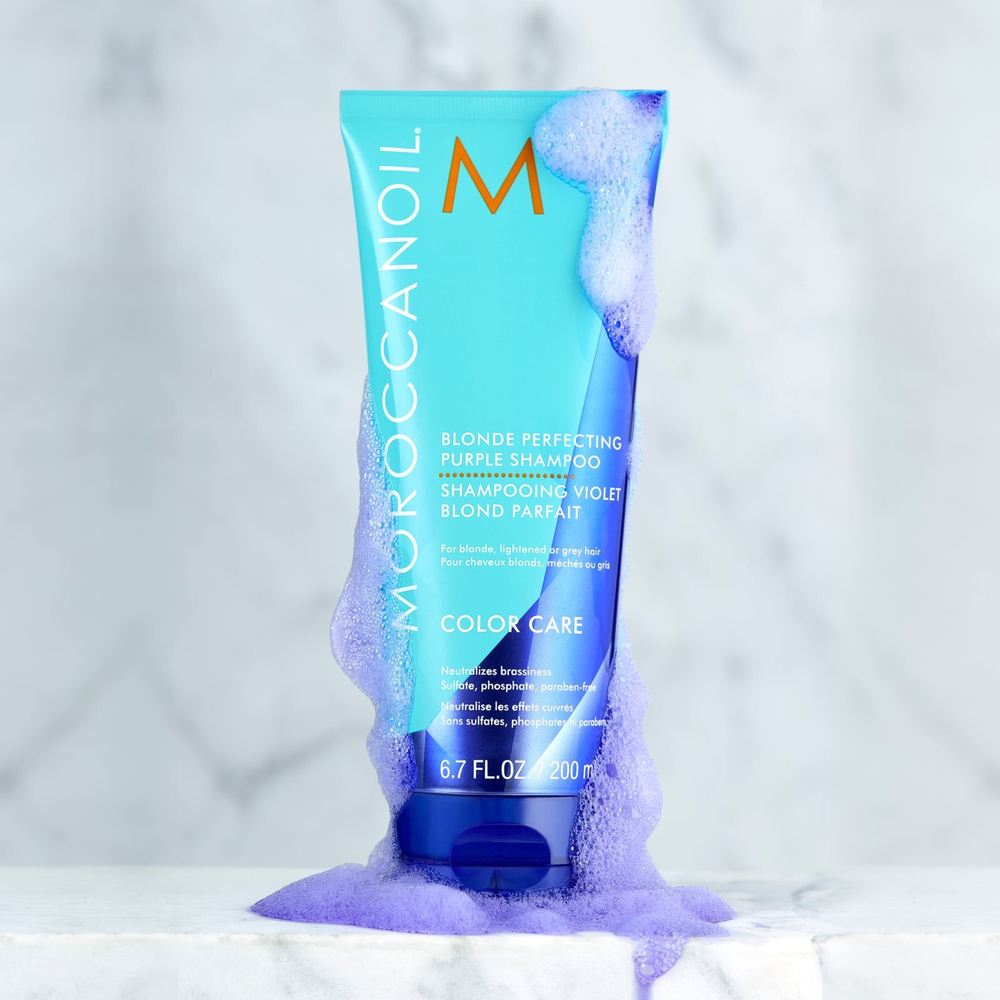 Moroccanoil Color Care - фиолетовый тонирующий шампунь для светлых волос /   200  ml  / GTIN 7290113140035