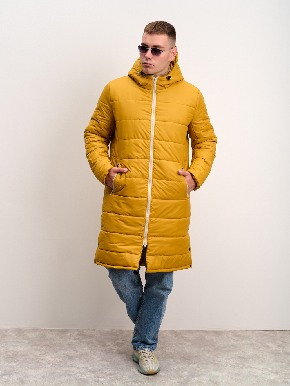 Пальто мужское зимнее "Норвегия" горчица