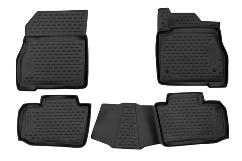 Коврики 3D в салон для NISSAN Leaf (II) 2017-н.в., правый руль хэтчбек, 5дв., 4шт. (полиуретан)  AFM3DA24798210K