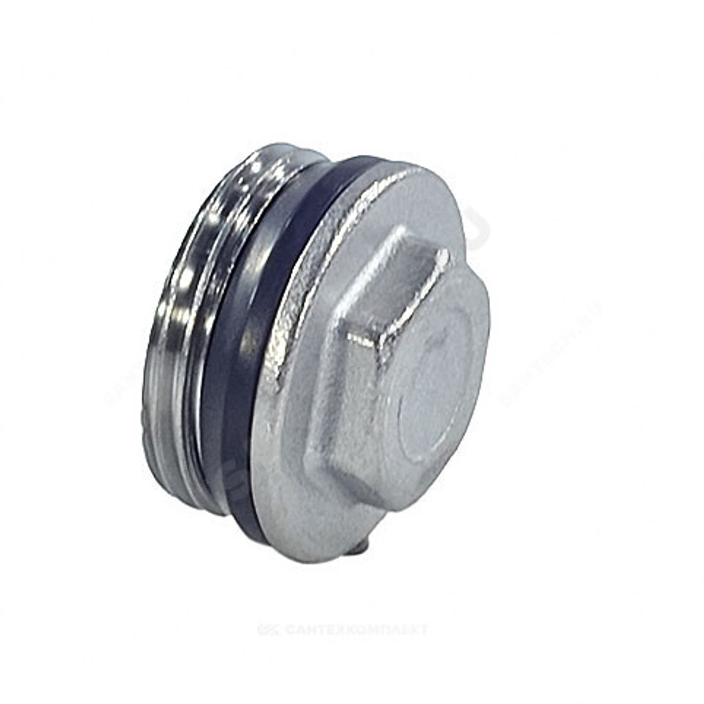 Пробка латунь 1 1/4" НР с герметичной прокладкой для коллектора R592D Giacomini R592DX006