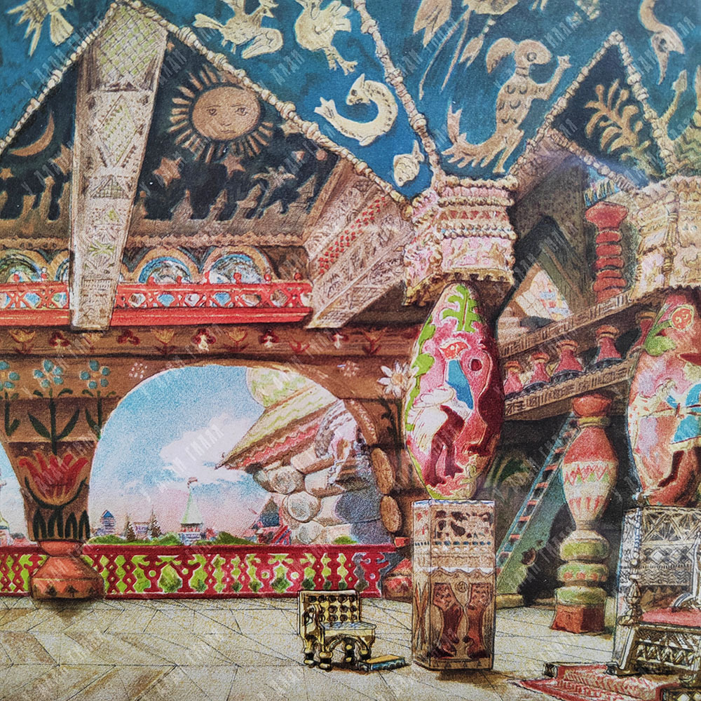 Васнецов В. М. Эскиз декорации Палаты царя Берендея. Хромолитография