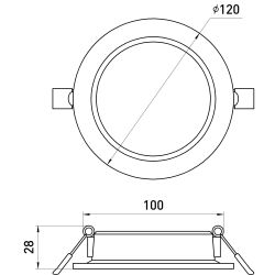 Светильник светодиодный встраиваемый ЭРА LED 17-9-4K круглый 9Вт 4000К | Downlight