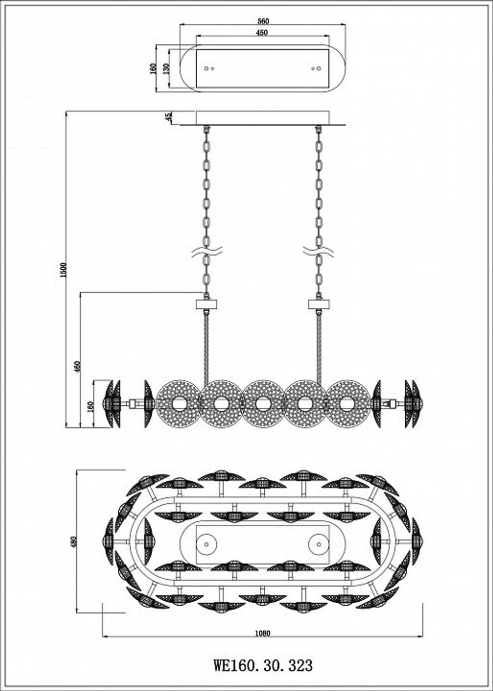 Подвесной светильник Wertmark Pamela WE160.30.323