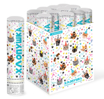 Пневмохлопушка «Котики и Собачки. Фольгированные звезды» в серебряном цвете металлик, 30 см, 1 шт.