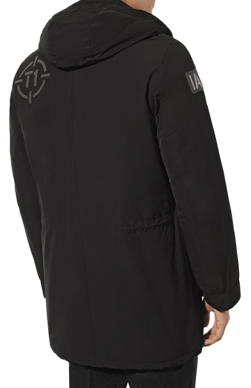 Парка муж. AERONAUTICA 2954 черная XVII лого