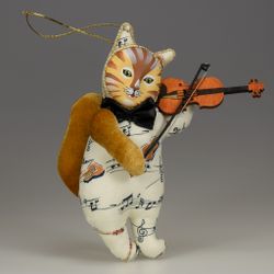 Ёлочная игрушка Кот со скрипкой
