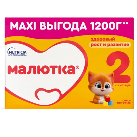 Молочная смемь Nutricia Малютка № 2 1200 гр