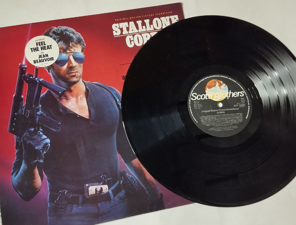 Винтажная виниловая пластинка LP Сильвестр Сталлоне Cobra (Motion Picture Soundtrack) (Holland 1986)
