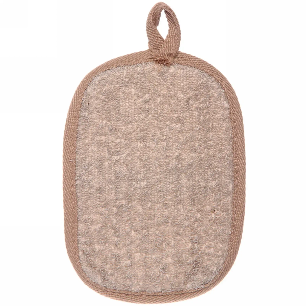 Мочалка для лица и тела «Ultramarine - Каскада», массажная, цвет бежевый, 12*17см