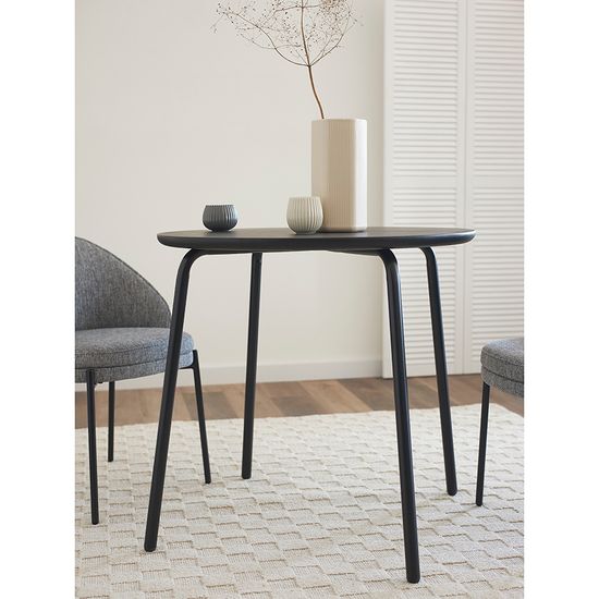 Стол обеденный round, D80 см, черный