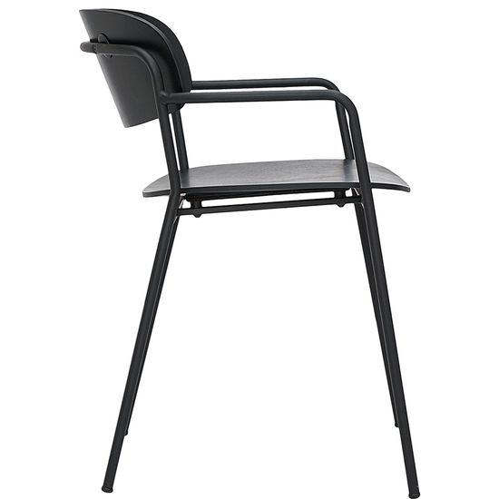 Стул с подлокотниками деревянный torfrid, черный