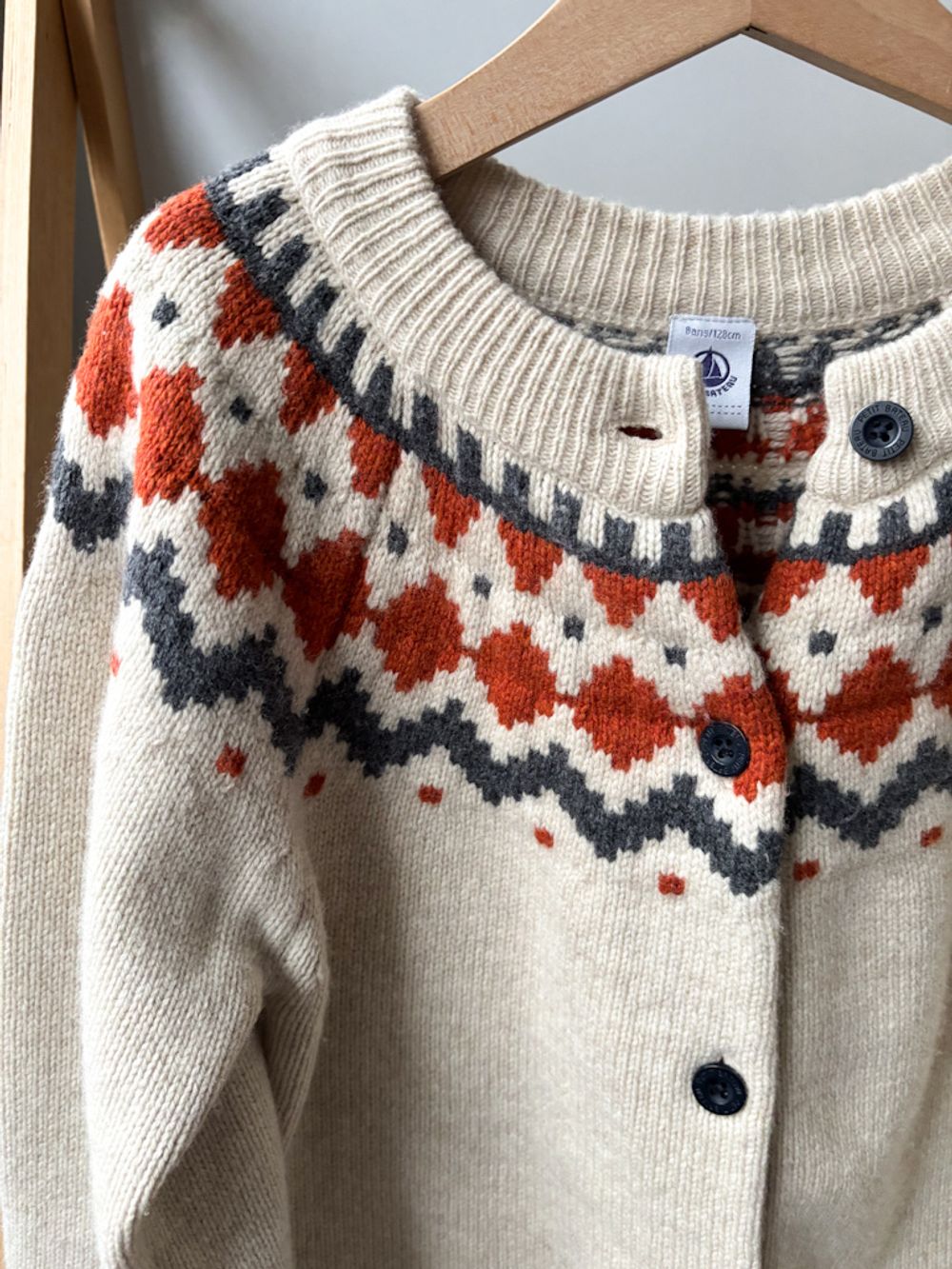 Шерстяной кардиган Petit Bateau, 128