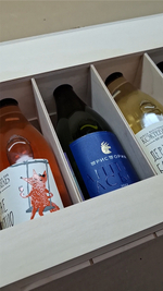 Короб винный деревянный серия "ОТКРЫТЫЕ" №5 (тип 1-1), на 5 бутылок, без покраски