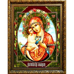 Жировицкая икона Божией Матери на холсте.