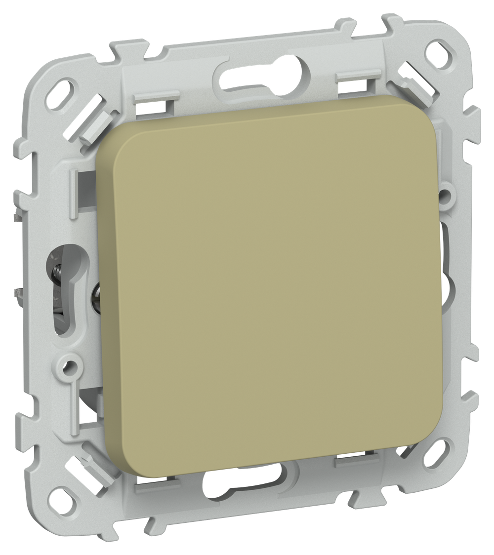 FLITE Выключатель 1-клавишный кнопочный проходной 10А ВС61-2-0-ФлО оливковый IEK