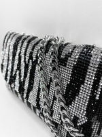 Сумка-кошелек Yik Fung черно-серебристая зебра купить