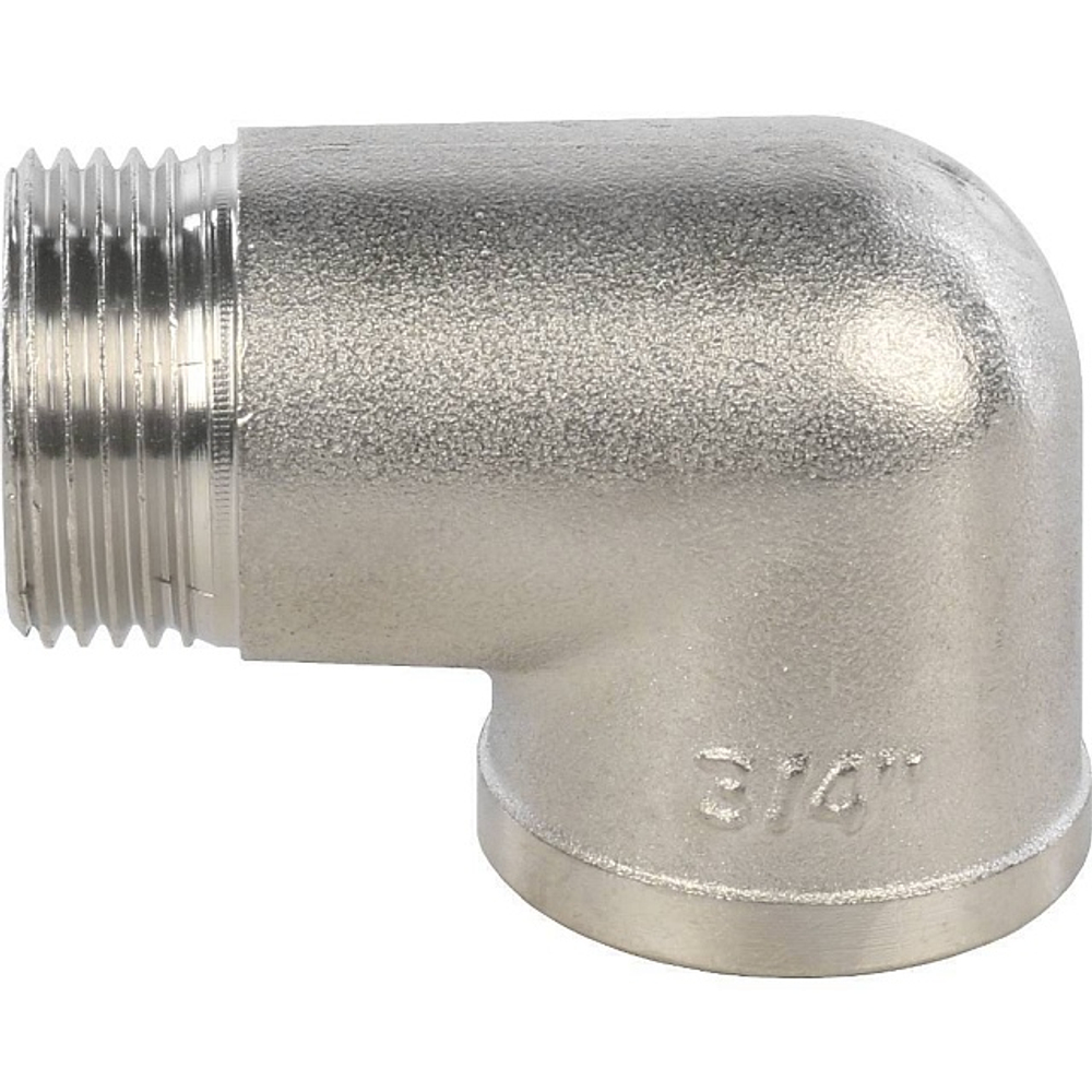Переход с внутренней резьбы на наружную угловой STOUT SFT 0012 - 3/4" (латунь никелированная)