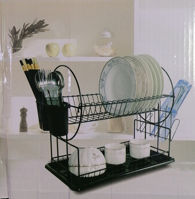 Сушилка для посуды 2х ярусная. С поддоном. Металл