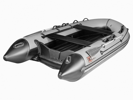 Лодка ПВХ X-River Grace Wind 360 НДНД бело-серый/фурнитура серая увеличенный транец