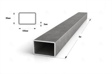 Профтруба прямоугольного сечения 3мм 1м. погонный