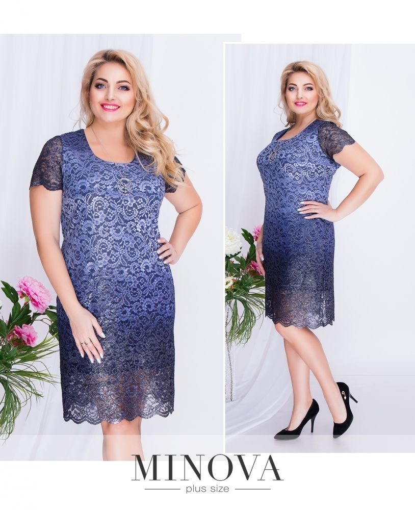 Платье 00262-синий Minova