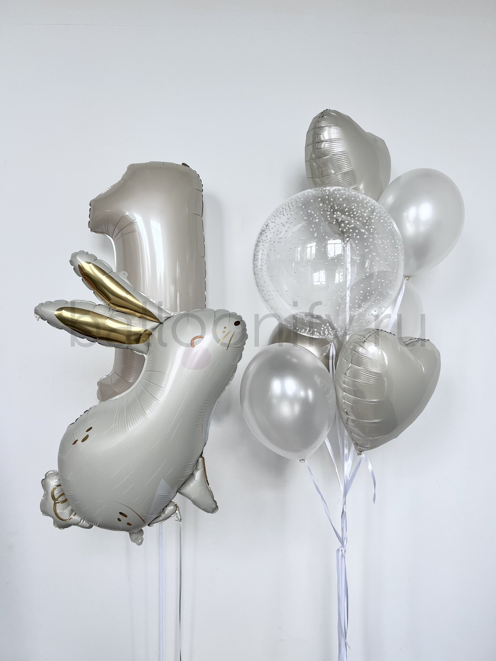 Набор шаров "Зайка золотые ушки", дизайн №3