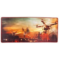 Коврик для мыши игровой Qumo Droid's War, 800x350x4 мм, ткань/резина, прошитые края (22487)