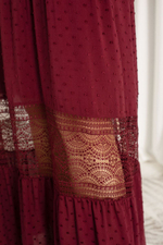 Летнее платье с вставками из кружева (Размер: M) (Цвет: белый)